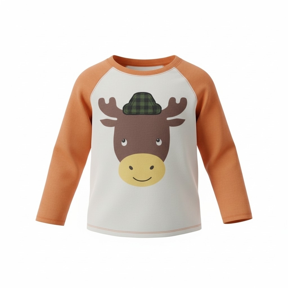Alex & Jack Boys Reindeer Long Sleeve T-shirt size 5 gently loved